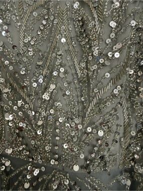 Silver Sequin Embellished Women’s Dress